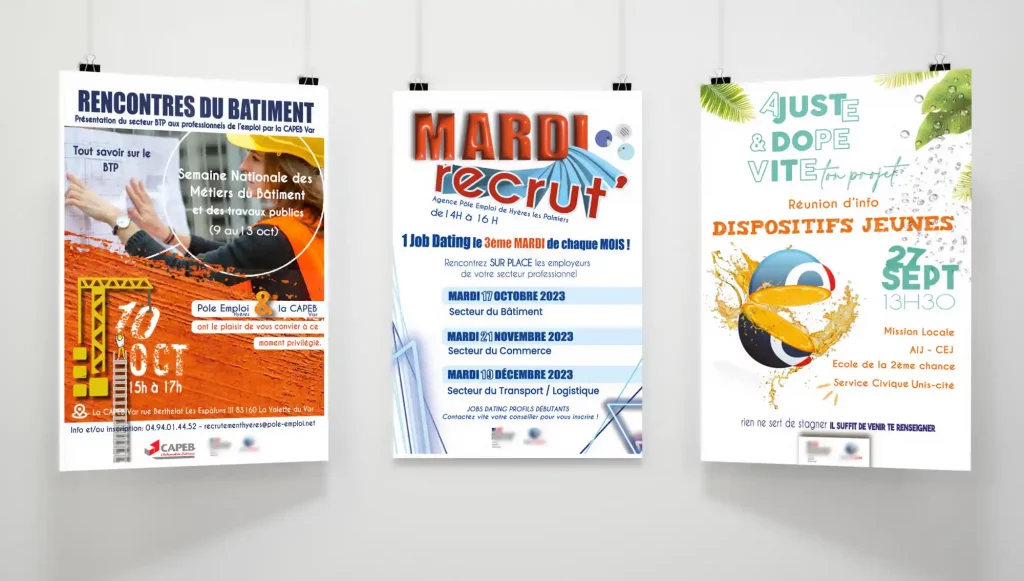 affiches accueil France travail